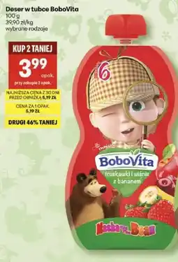 Delikatesy Centrum Deser w tubce truskawki i wiśnie z bananem oferta