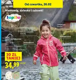 Lidl Kurtka przeciwdeszczowa dziecięca oferta