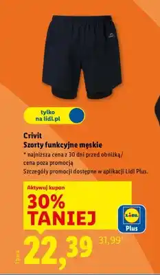 Lidl Szorty funkcyjne męskie oferta