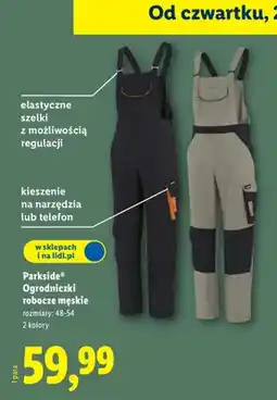 Lidl Ogrodniczki robocze męskie oferta