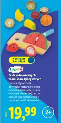Lidl Zestaw drewnianych produktów spożywczych oferta