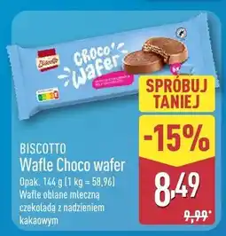 ALDI Wafle Choco wafer oblane mleczną czekoladą z nadzieniem kakaowym oferta