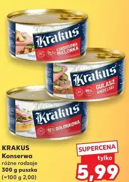 Kaufland KRAKUS Konserwa różne rodzaje oferta