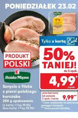 Kaufland Sznycle z fileta z piersi polskiego kurczaka 250 g opakowanie oferta
