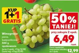 Kaufland Winogrona jasne bezpestkowe 500 g opakowanie oferta