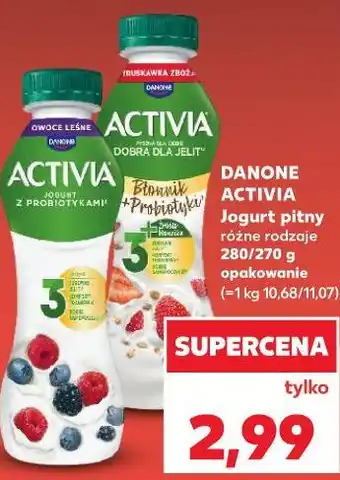 Kaufland DANONE ACTIVIA Jogurt pitny różne rodzaje 280/270 g opakowanie oferta