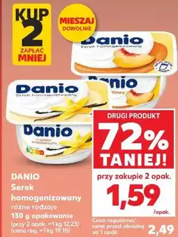 Kaufland DANIO Serek homogenizowany różne rodzaje 130 g opakowanie oferta