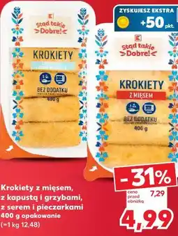 Kaufland Krokiety z mięsem, z kapustą i grzybami, z serem i pieczarkami oferta