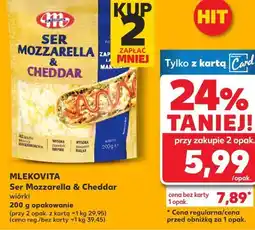 Kaufland Mlekovita Ser Mozzarella & Cheddar wiórki oferta