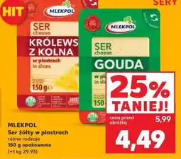 Kaufland Mlekpol Ser żółty w plastrach różne rodzaje oferta