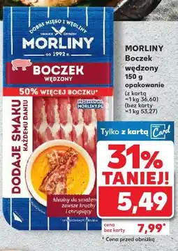 Kaufland Morliny Boczek wędzony 150 g opakowanie oferta