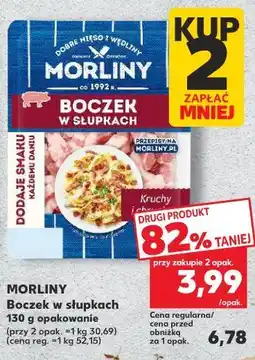Kaufland Morliny Boczek w słupkach 130 g opakowanie oferta