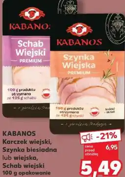 Kaufland Kabanos Karczek wiejski, Szynka biesiadna lub wiejska, Schab wiejski oferta