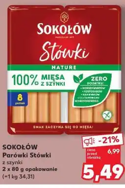 Kaufland Sokołów Parówki Stówki z szynki oferta