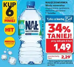 Kaufland NAŁĘCZOWIANKA Woda mineralna niegazowana, gazowana, delikatnie gazowana 1 l butelka oferta