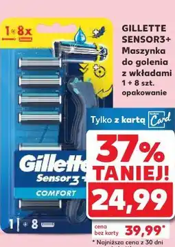 Kaufland Gillette Sensor3+ Maszynka do golenia z wkładami 1 + 8 szt oferta