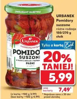 Kaufland Urbanek Pomidory suszone różne rodzaje oferta