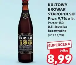 Kaufland Kultowy Browar Staropolski Piwo 9,7% alk. Porter 180 0,5 l butelka bezzwrotna oferta