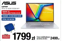 RTV EURO AGD Laptop VivoBook V15 I5 16 16GB 512GB W11 oferta