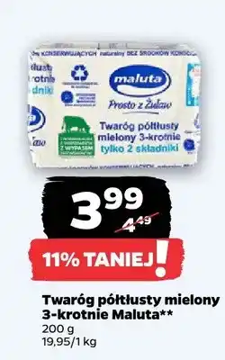 Netto Twaróg półtłusty mielony 3-krotnie oferta