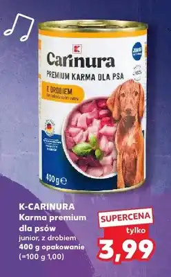 Kaufland Karma premium dla psów junior z drobiem 400g opakowanie oferta