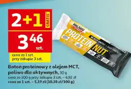 Auchan Baton proteinowy z olejem MCT, paliwo dla aktywnych oferta