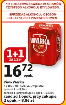 Auchan Piwo Warka classic oferta