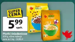 Auchan Płatki śniadaniowe honey rings oferta