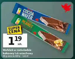 Auchan Wafelek w czekoladzie kakaowy lub orzechowy oferta