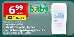 Auchan Duże płatki kosmetyczne do codziennej pielęgnacji dziecka oferta