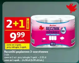 Auchan Ręczniki papierowe 3-warstwowe oferta