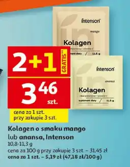 Auchan Kolagen o smaku mango lub anansa, Intenson oferta
