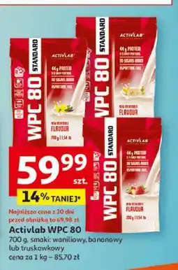 Auchan Suplement WPC 80 smaki: waniliowy, bananowy lub truskawkowy oferta