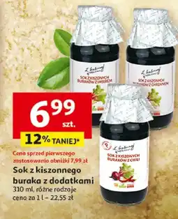 Auchan Sok z kiszonego buraka z dodatkami różne rodzaje oferta