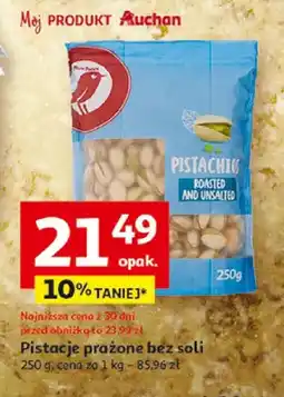 Auchan Pistacje prażone bez soli oferta