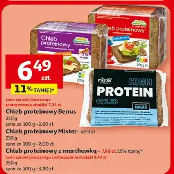 Auchan Chleb proteinowy z marchewką oferta