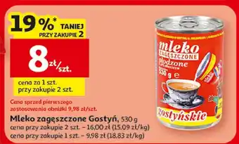 Auchan Mleko zagęszczone Gostyń oferta