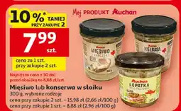 Auchan Mięsiwo lub konserwa w słoiku wybrane rodzaje oferta