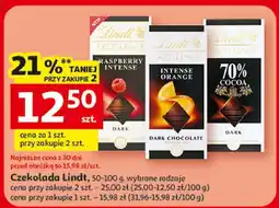 Auchan Czekolada Lindt, wybrane rodzaje oferta