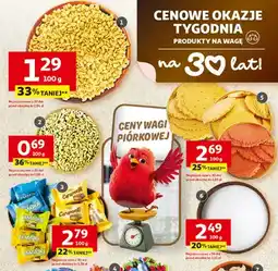 Auchan Ciastka owsiane naturalne, migdałowe, z czarnuszką lub jagodami goji, Ania luzem lub w opakowaniu oferta