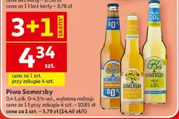 Auchan Piwo Somersby, wybrane rodzaje oferta