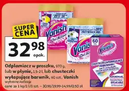 Auchan Odplamiacz w proszku, w płynie lub chusteczki wyłapujące barwnik oferta