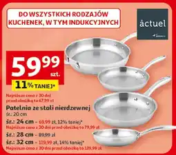 Auchan Patelnia ze stali nierdzewnej 32cm oferta