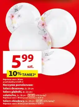 Auchan Naczynia porcelanowe: talerz obiadowy 23cm oferta