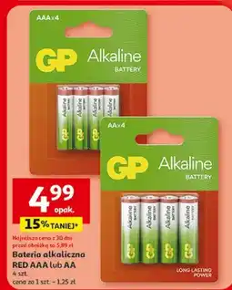 Auchan Bateria alkaliczna AAA lub AA 4szt oferta