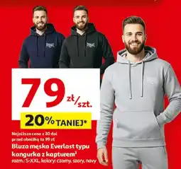 Auchan Bluza męska typu kangurka z kapturem Everlast oferta