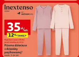 Auchan Piżama dziecięca z dzianiny prążkowanej oferta