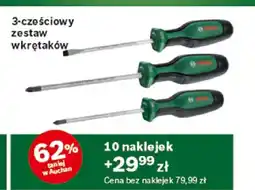 Auchan 3-częściowy zestaw wkrętaków oferta