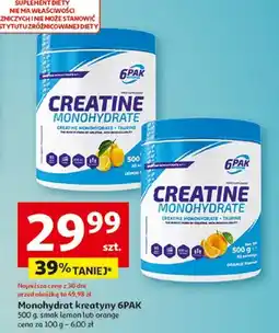 Auchan Monohydrat kreatyny 6PAK smak lemon lub orange oferta