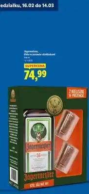 Lidl Likier w zestawie z kieliszkami Jägermeister oferta